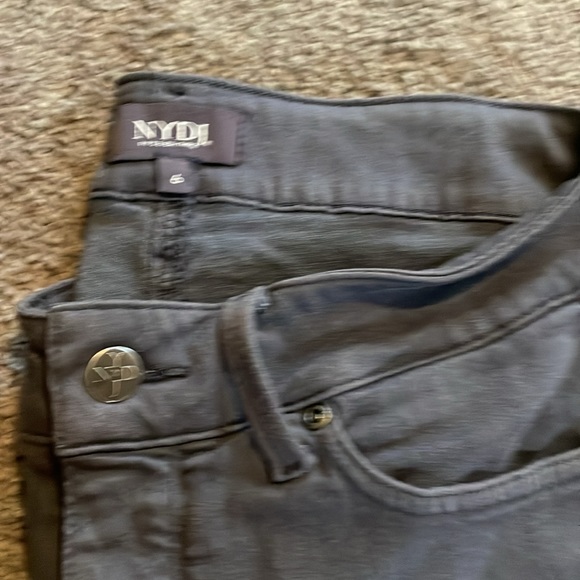grey vintage nydj low rise marilyn straight jeans - Picture 5 of 8